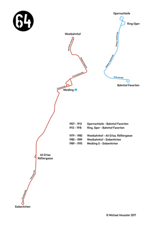 Streckenführung Linie 64