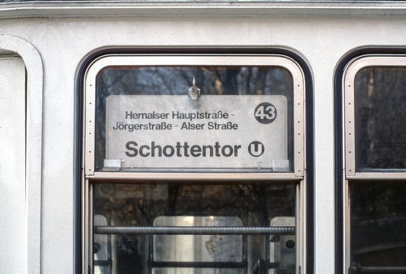 Fahrtroutentafel Linie 43-M Heussler